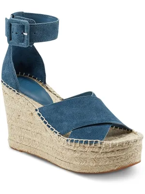 Able Womens Leather Criss-Cross Platform Sandals