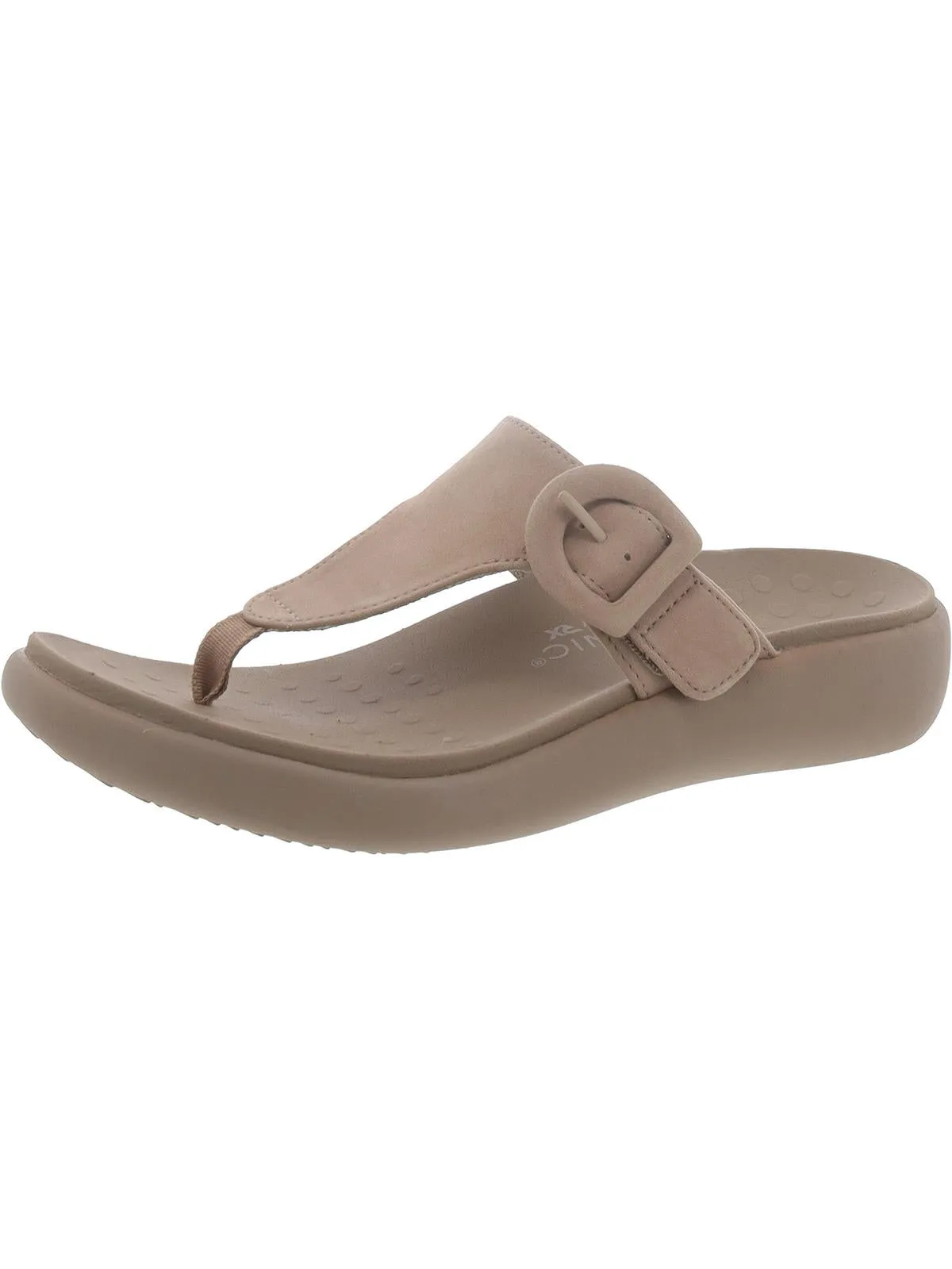 Activate RX Womens Suede Buckle T-Strap Sandals