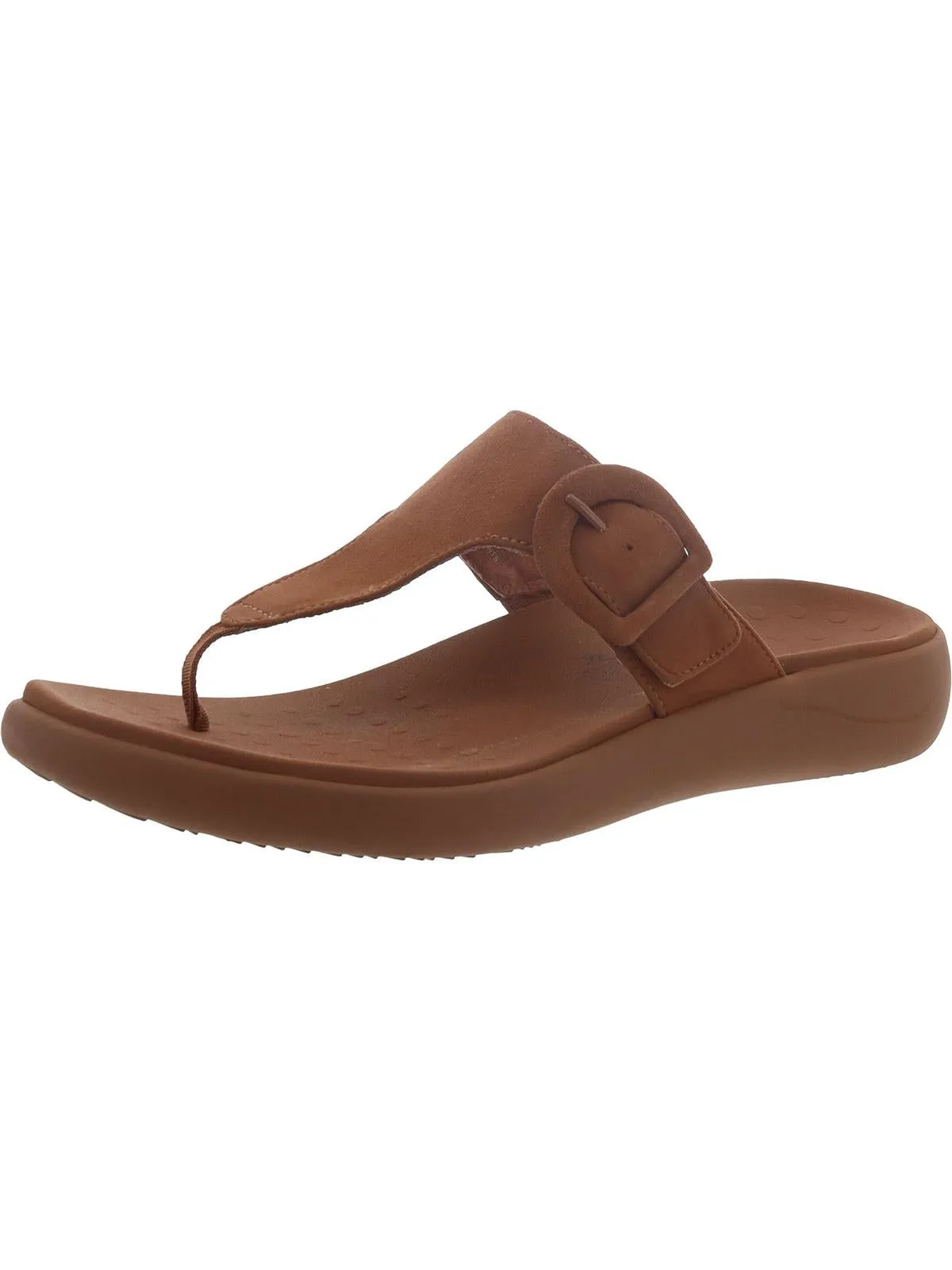 Activate RX Womens Suede Buckle T-Strap Sandals