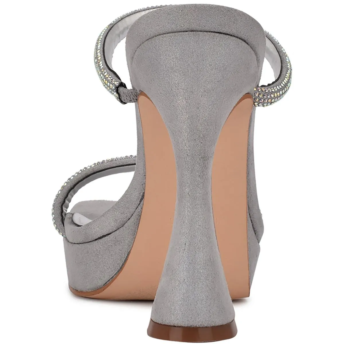 Adine 2 Womens Faux Suede Rhinestone Heels
