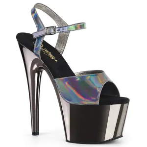 ADORE-709HGCH Pewter Hologram Sandals