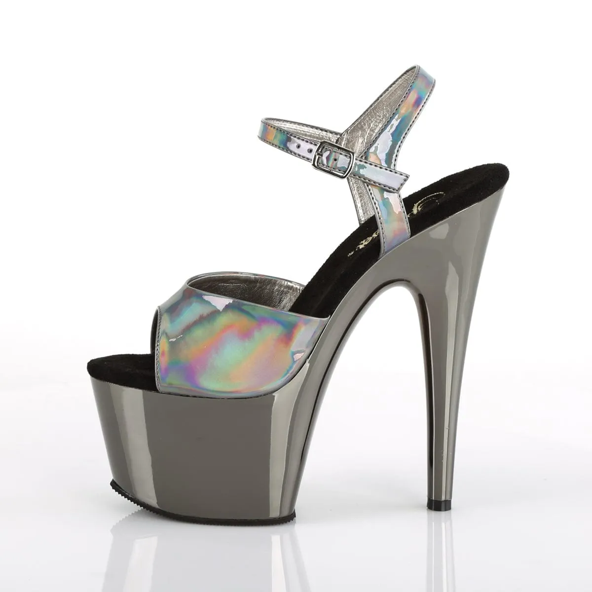 ADORE-709HGCH Pewter Hologram Sandals