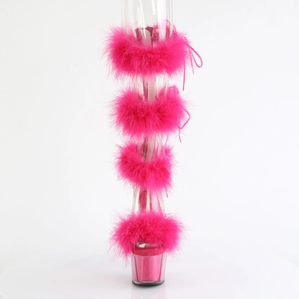 ADORE-728F Clear-Hot Pink Fur/M