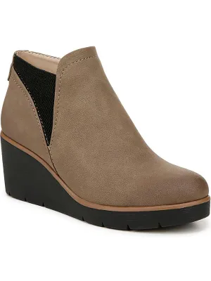 Affirm Womens Faux Leather Ankle Booties