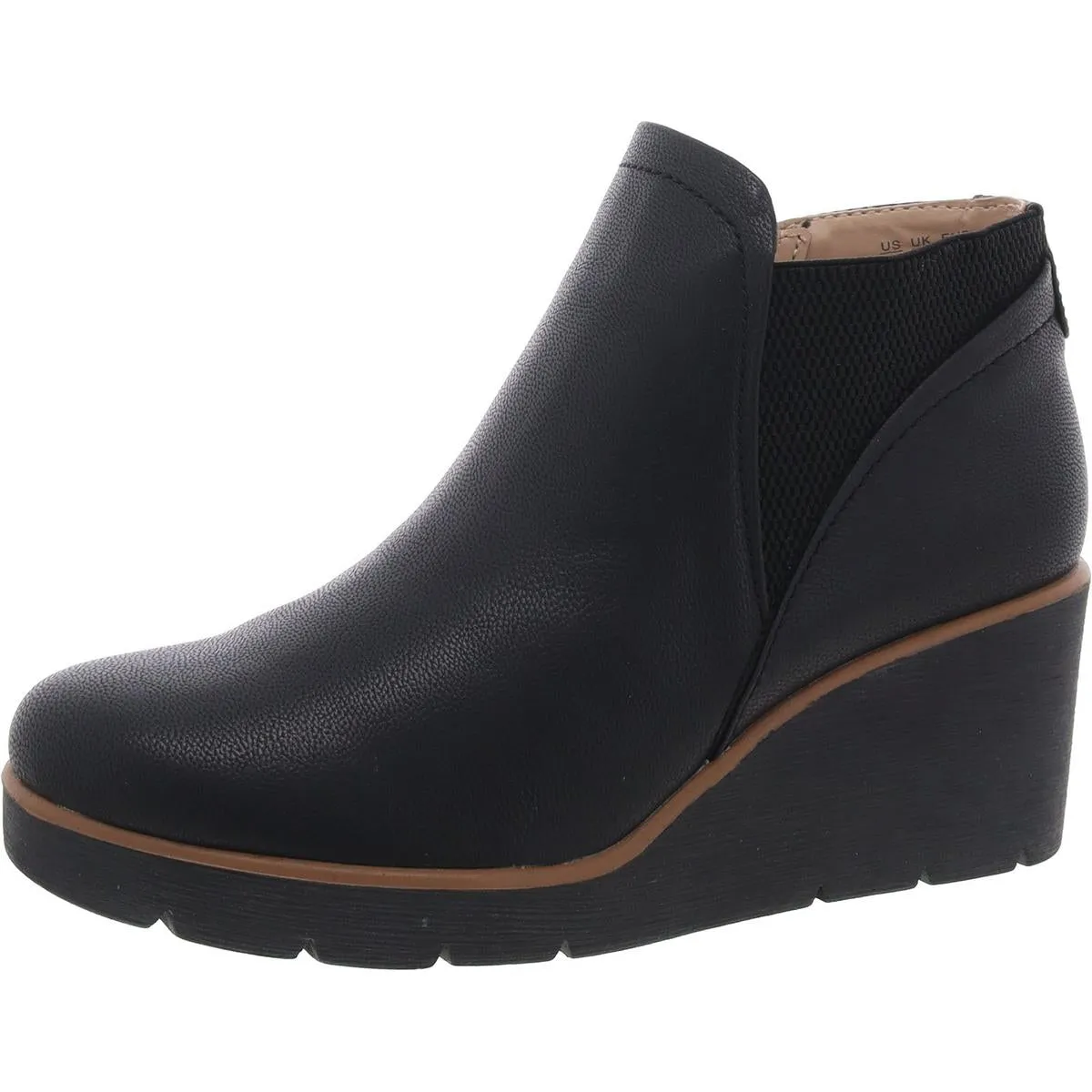 Affirm Womens Faux Leather Ankle Booties