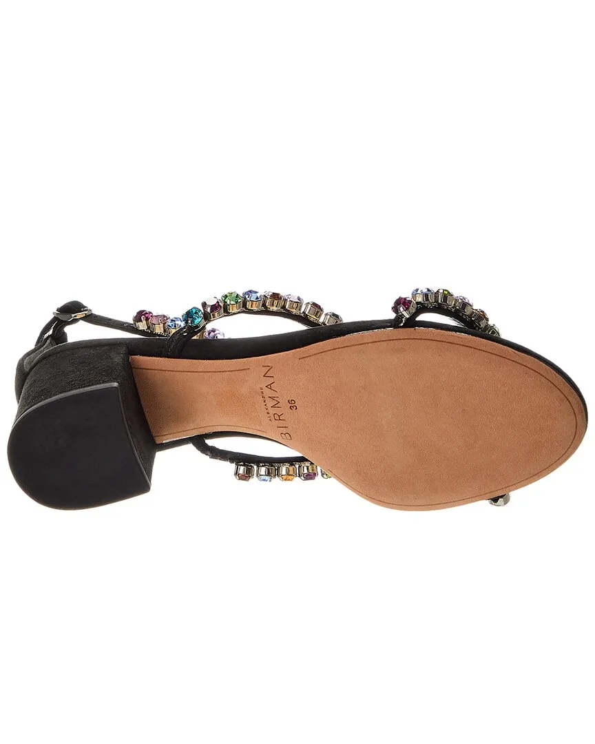 Alexandre Birman Alexa Crystals 60 Suede Sandal