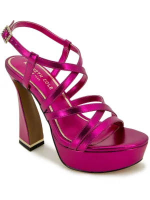 ALLEN Womens Leather Open toe Strappy Sandals