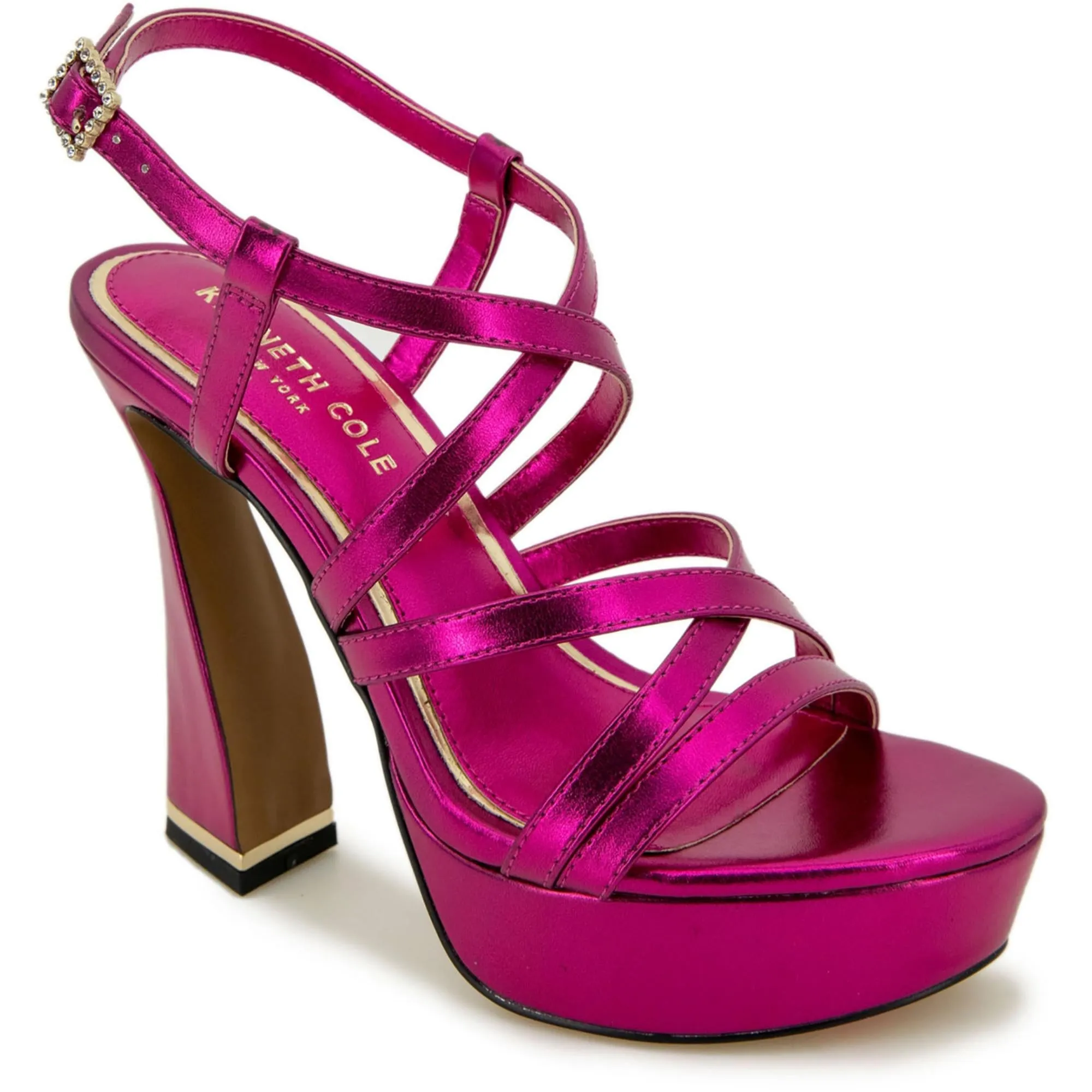 ALLEN Womens Leather Open toe Strappy Sandals