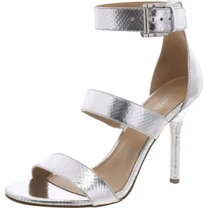 Amal Womens Leather Ankle Strap Heels