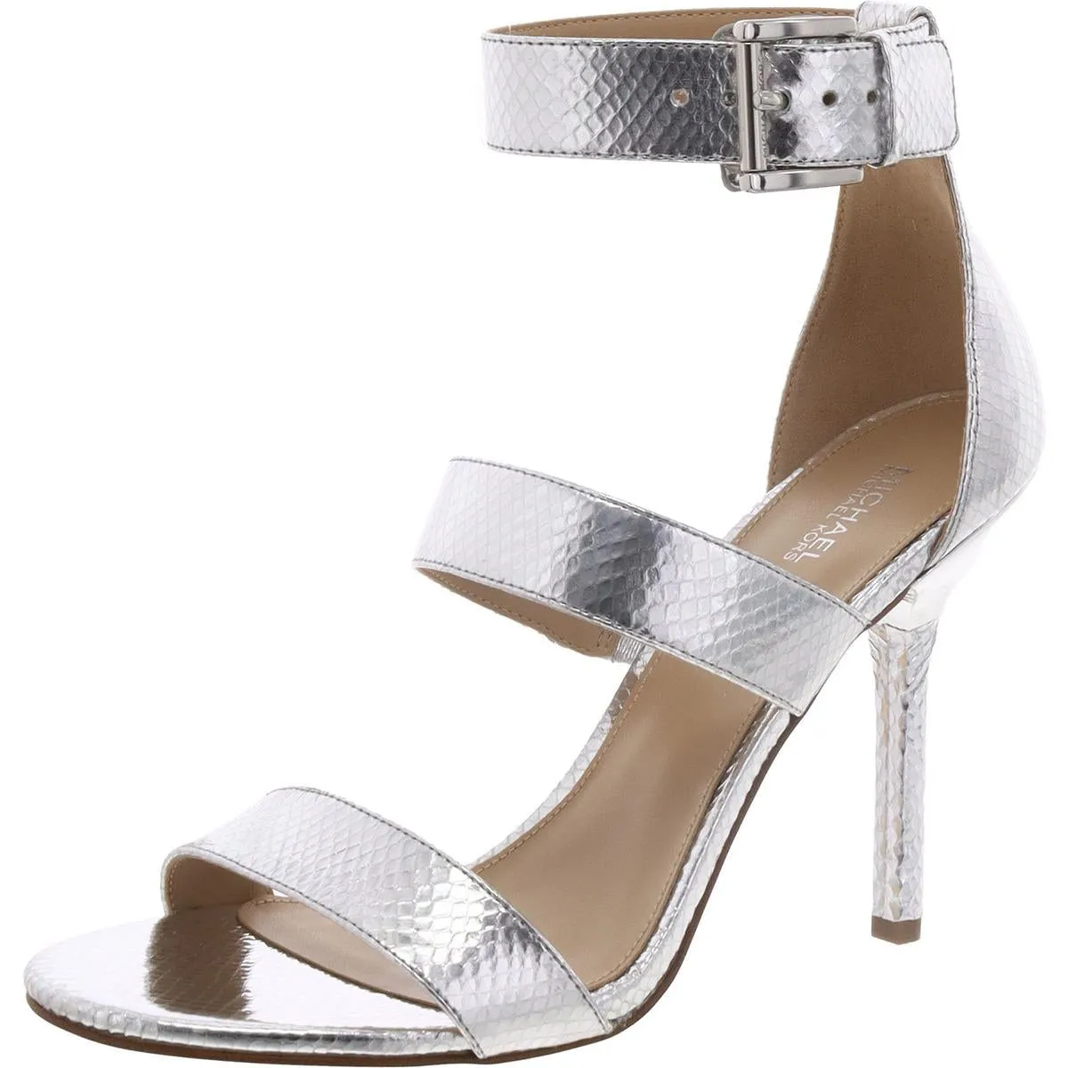 Amal Womens Leather Ankle Strap Heels
