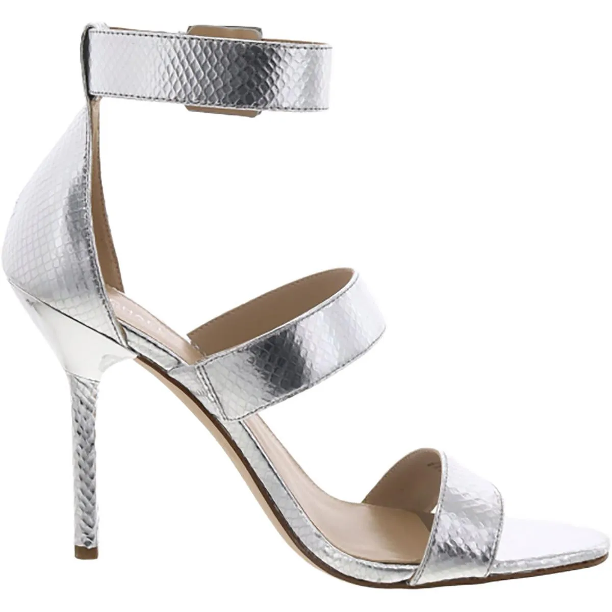 Amal Womens Leather Ankle Strap Heels