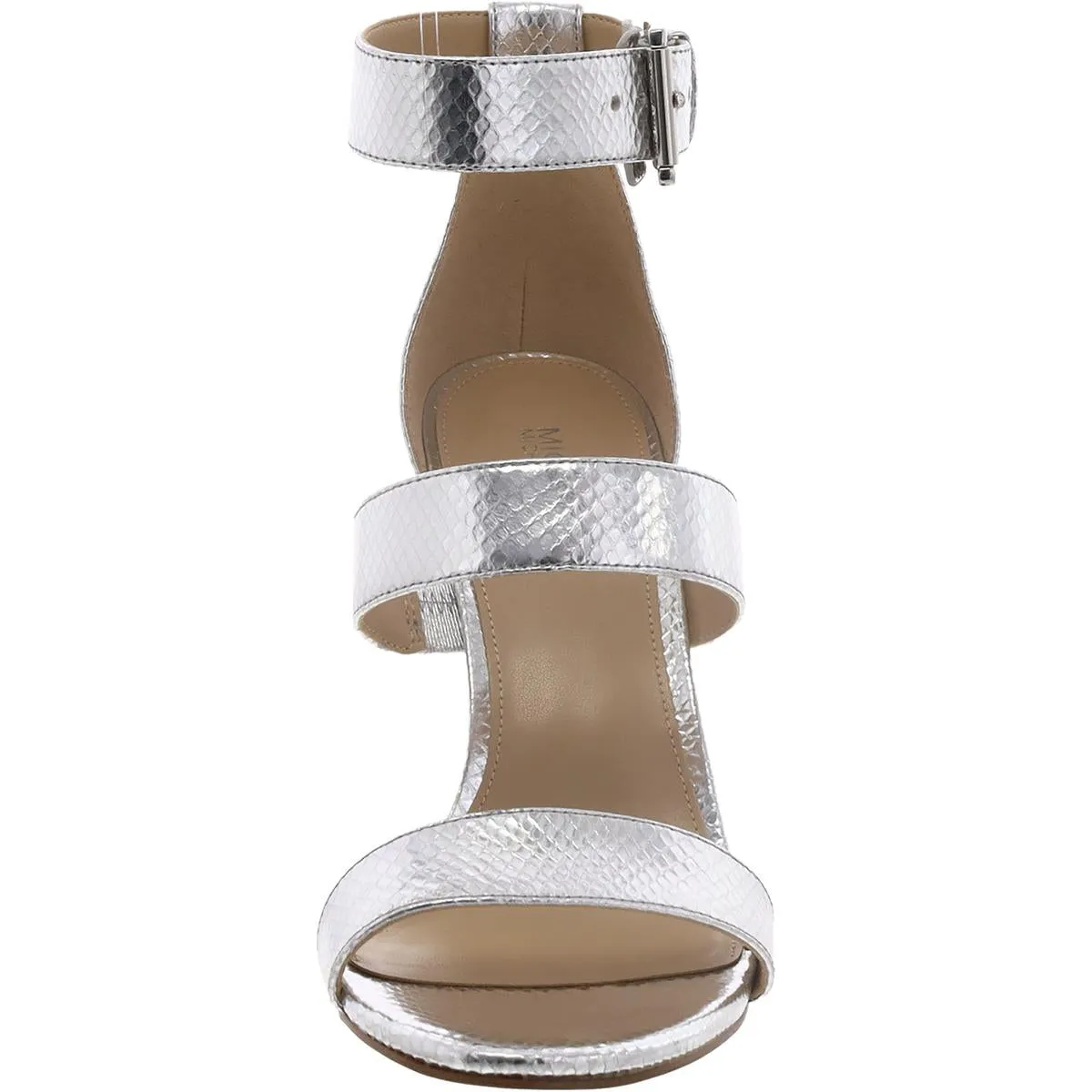 Amal Womens Leather Ankle Strap Heels
