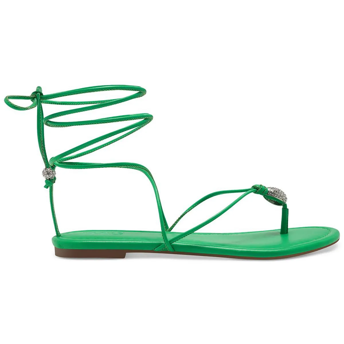 Amilie Womens Faux Leather Round Toe Strappy Sandals