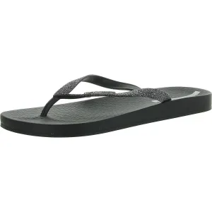 Ana Womens Glitter Footbed Flip-Flops