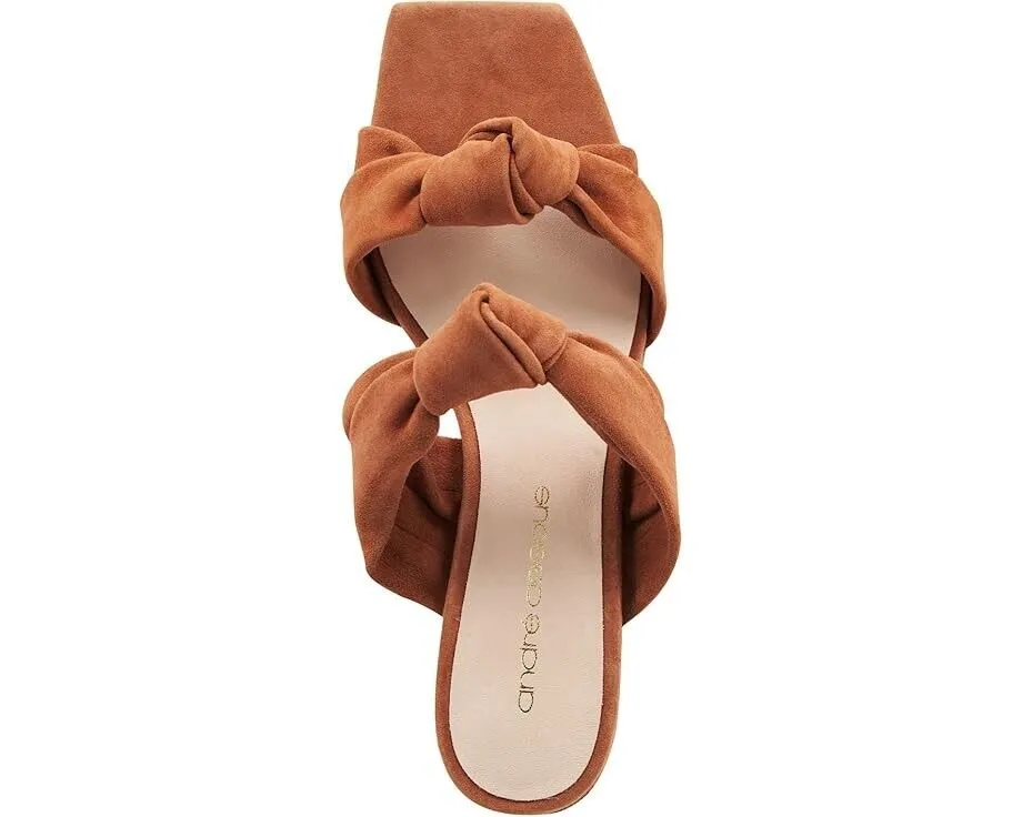 Andre Assous Darling AA3DAR62-262 Women 10 Brown Suede Slip On Block Heel ZPO252 (Brown,10)