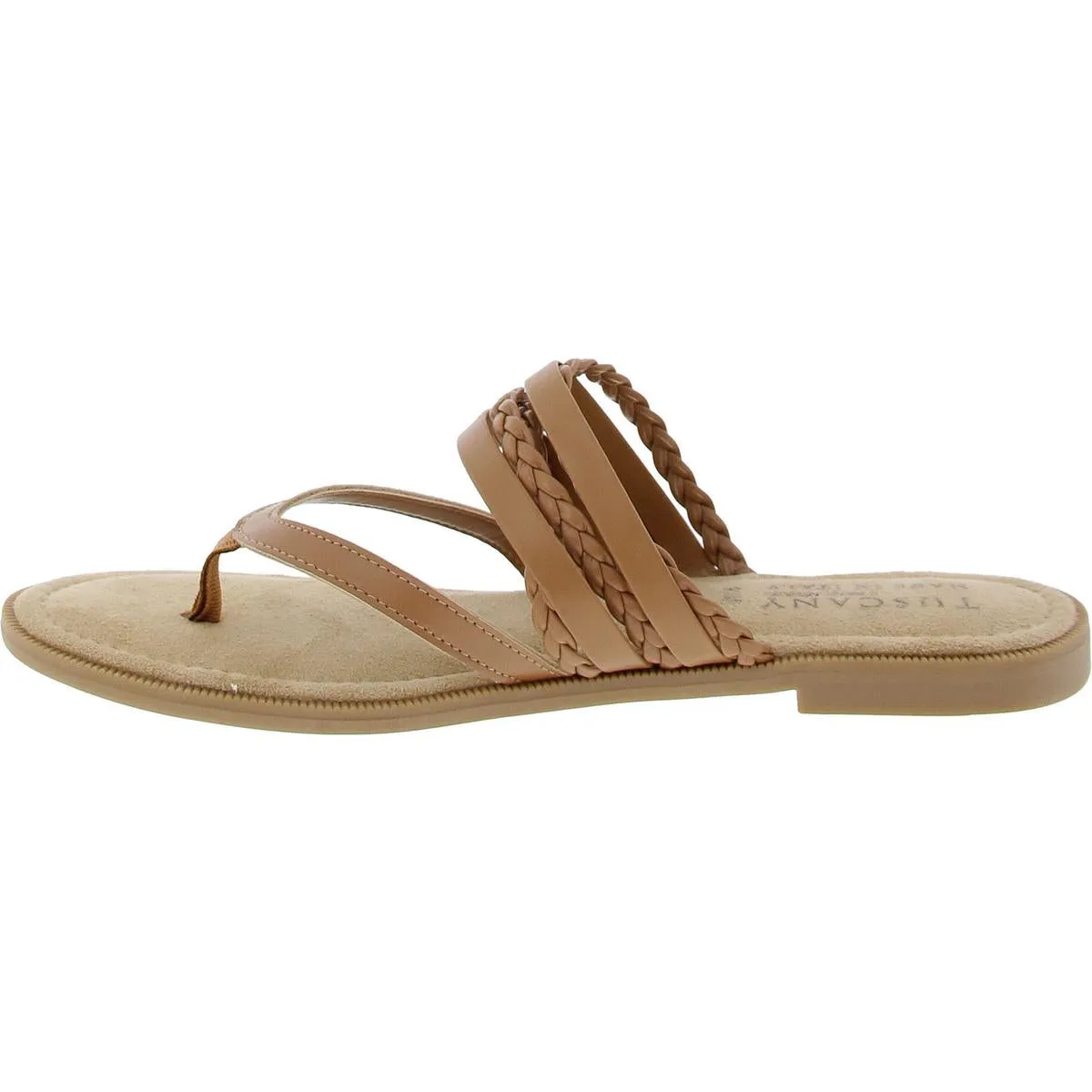 Anji Womens Braided Manmade Strappy Sandals