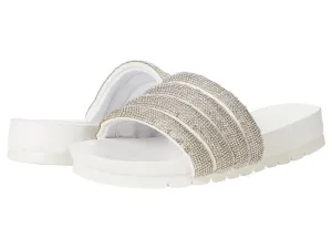 Anne Klein Gloria GLOR01F9-100 Slide Women's US 7.5 White Slip On Sandals KHD810