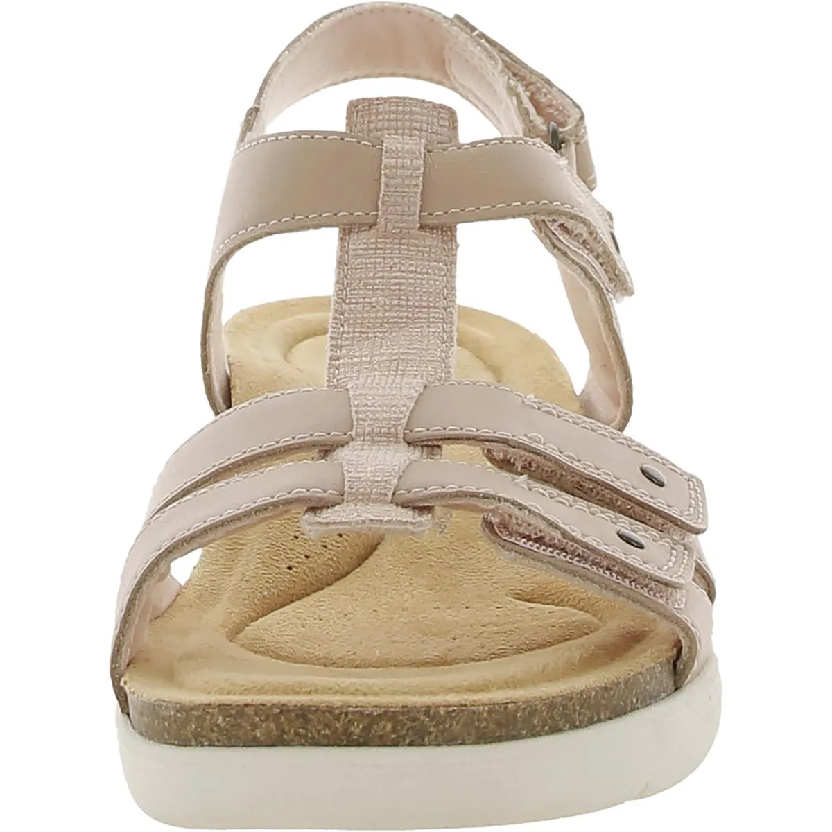 April Cove Womens Faux Leather Cushioned Footbed Slingback Sandals