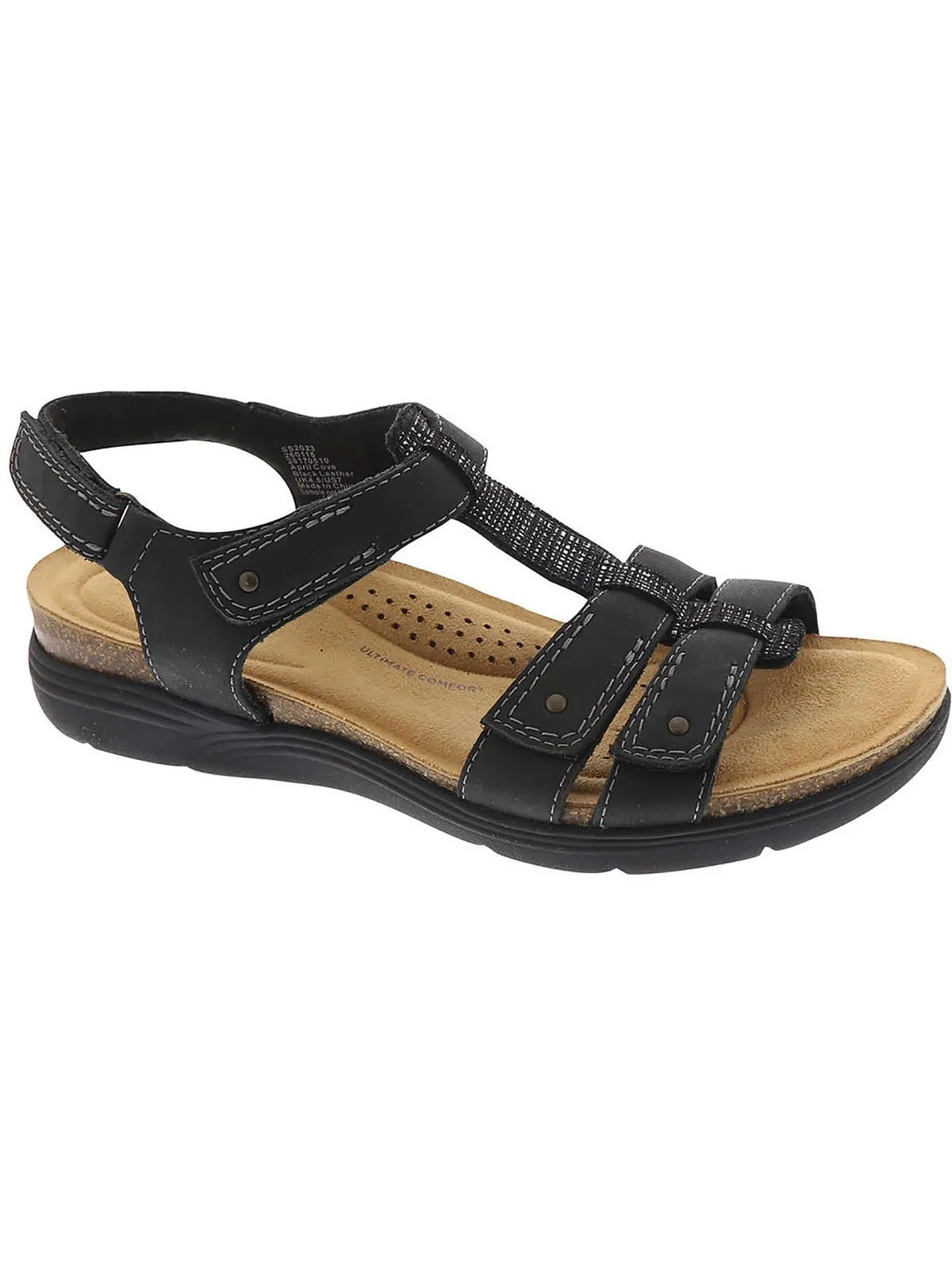 April Cove Womens Faux Leather Cushioned Footbed Slingback Sandals