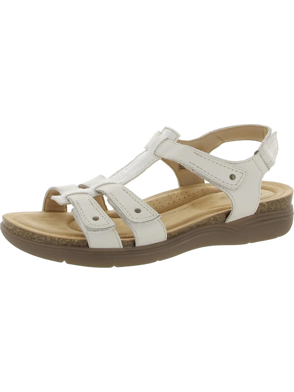 April Cove Womens Faux Leather Cushioned Footbed Slingback Sandals