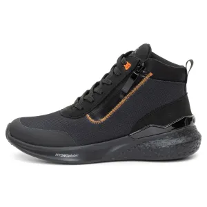Ara Marne Hydrophobic Zip High Top Black Boot Sneaker (Women's)
