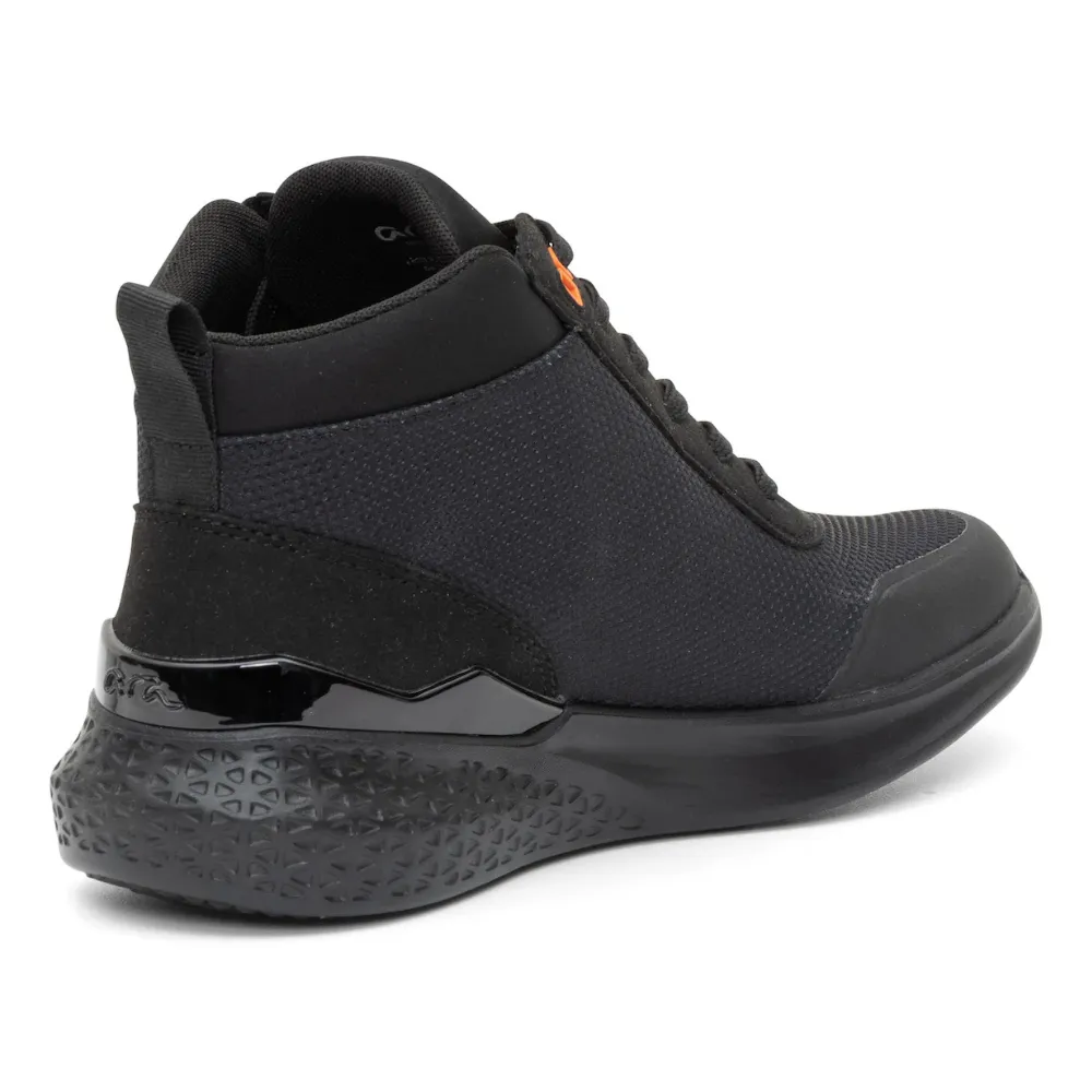 Ara Marne Hydrophobic Zip High Top Black Boot Sneaker (Women's)