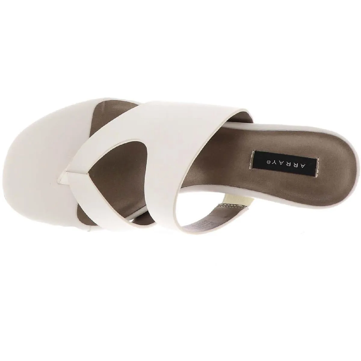 Arden Womens Faux Leather Thong Heel Sandals