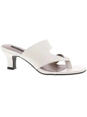 Arden Womens Faux Leather Thong Heel Sandals