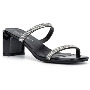 Ariel  Womens Rhinestone Slides Heels