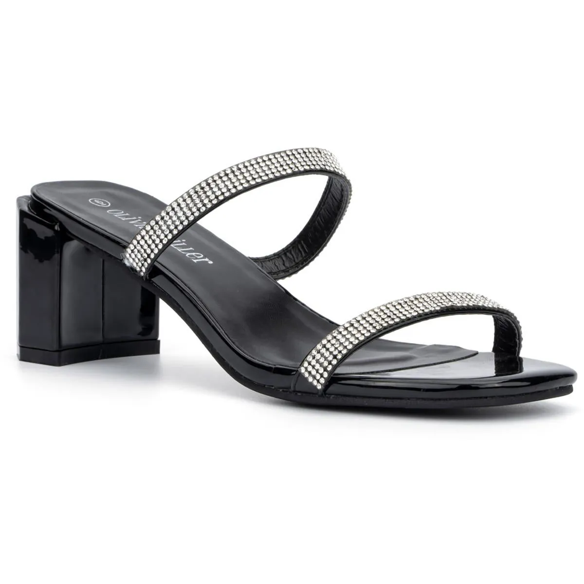 Ariel  Womens Rhinestone Slides Heels