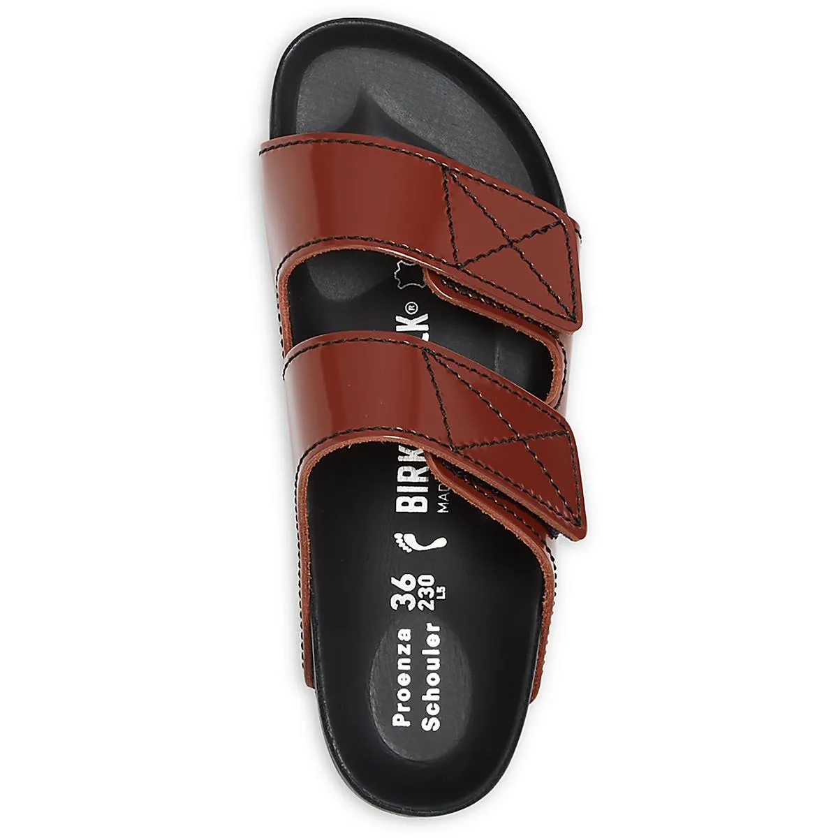 Arizona PS Womens Leather Footbead Slide Sandals