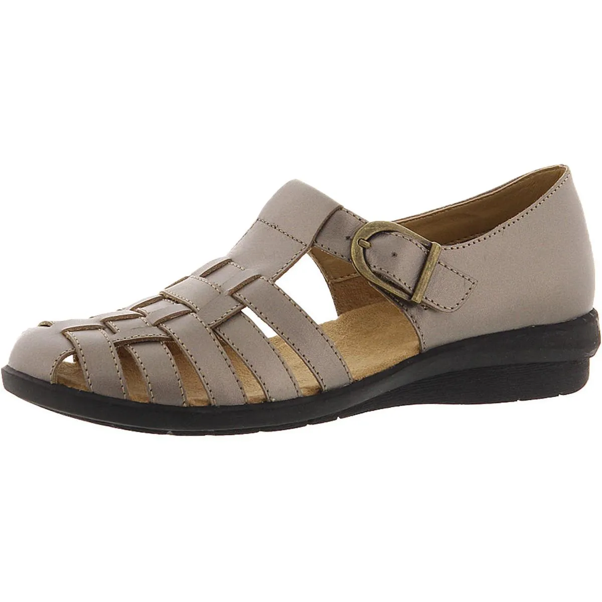 Aruba Womens Leather Woven Fisherman Sandals