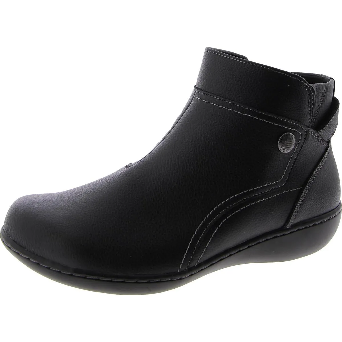 ASHLAND MABEL Womens Leather Zipper Ankle Boots