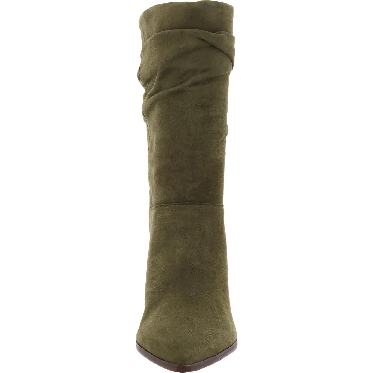 Ashlee Womens Solid Suede Mid-Calf Boots
