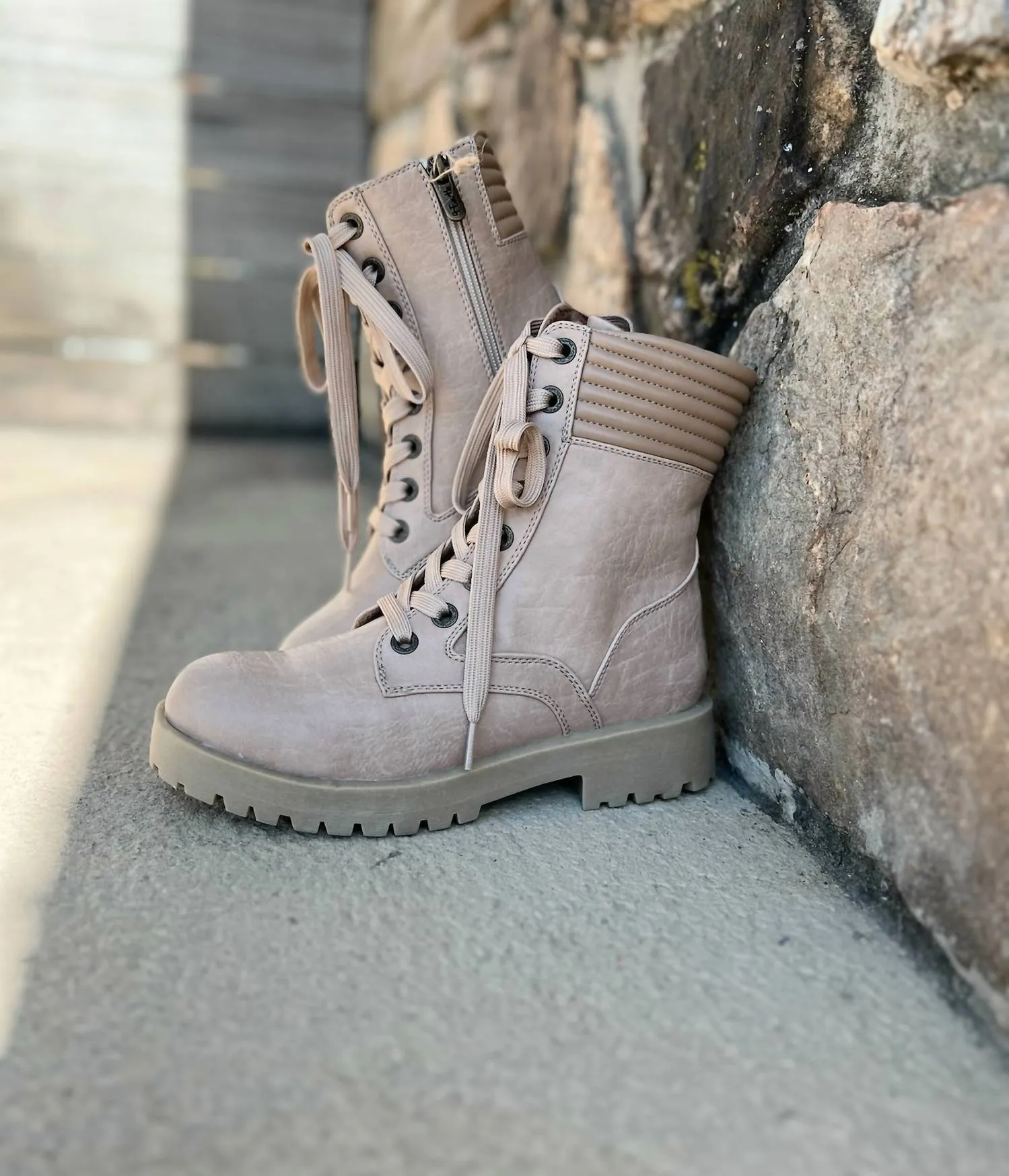 Athena Beach Waves Recycled Boot In Almond