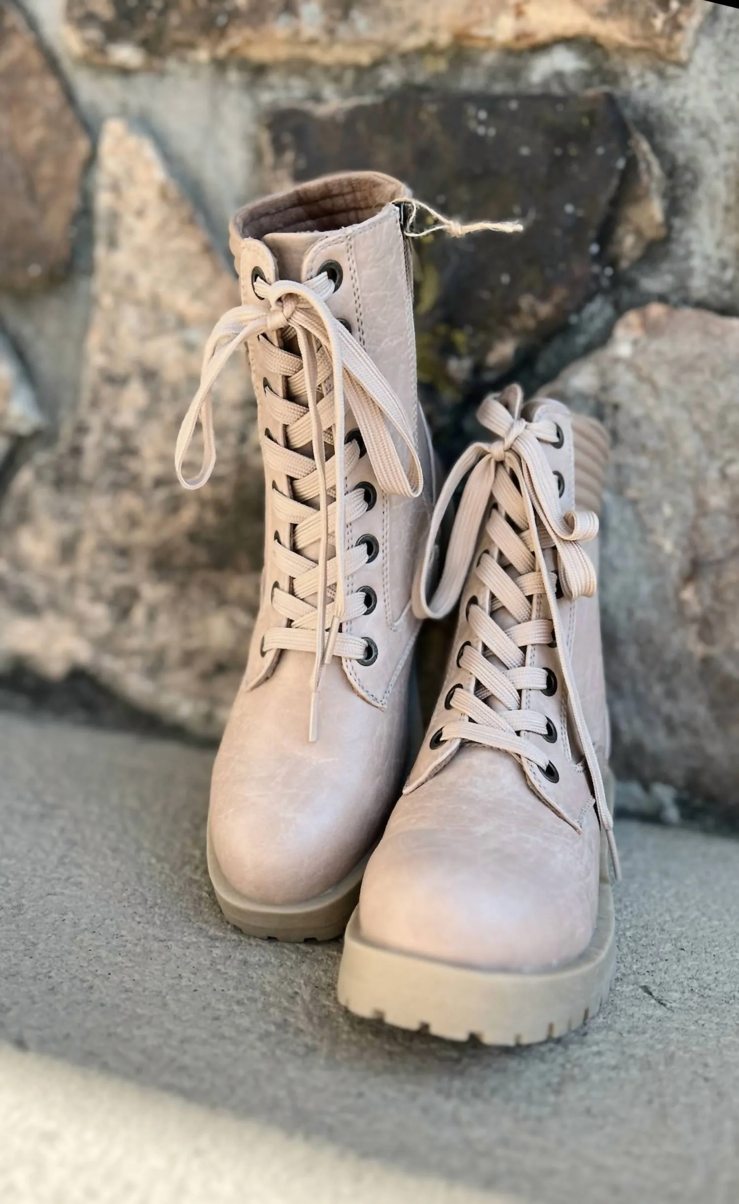 Athena Beach Waves Recycled Boot In Almond