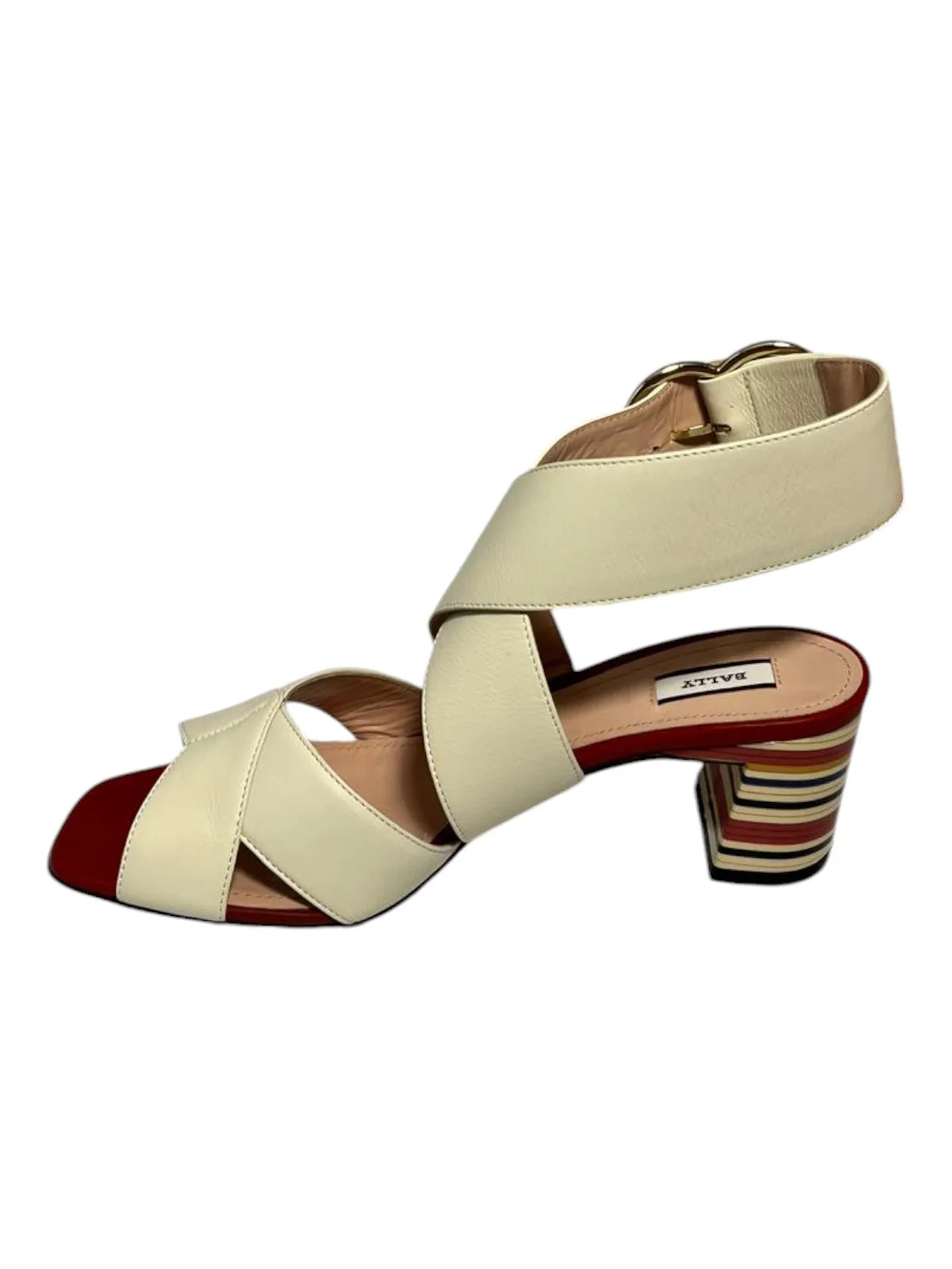 Bally Haylie 6225823 Ladies Bone Plain Leather Sandals