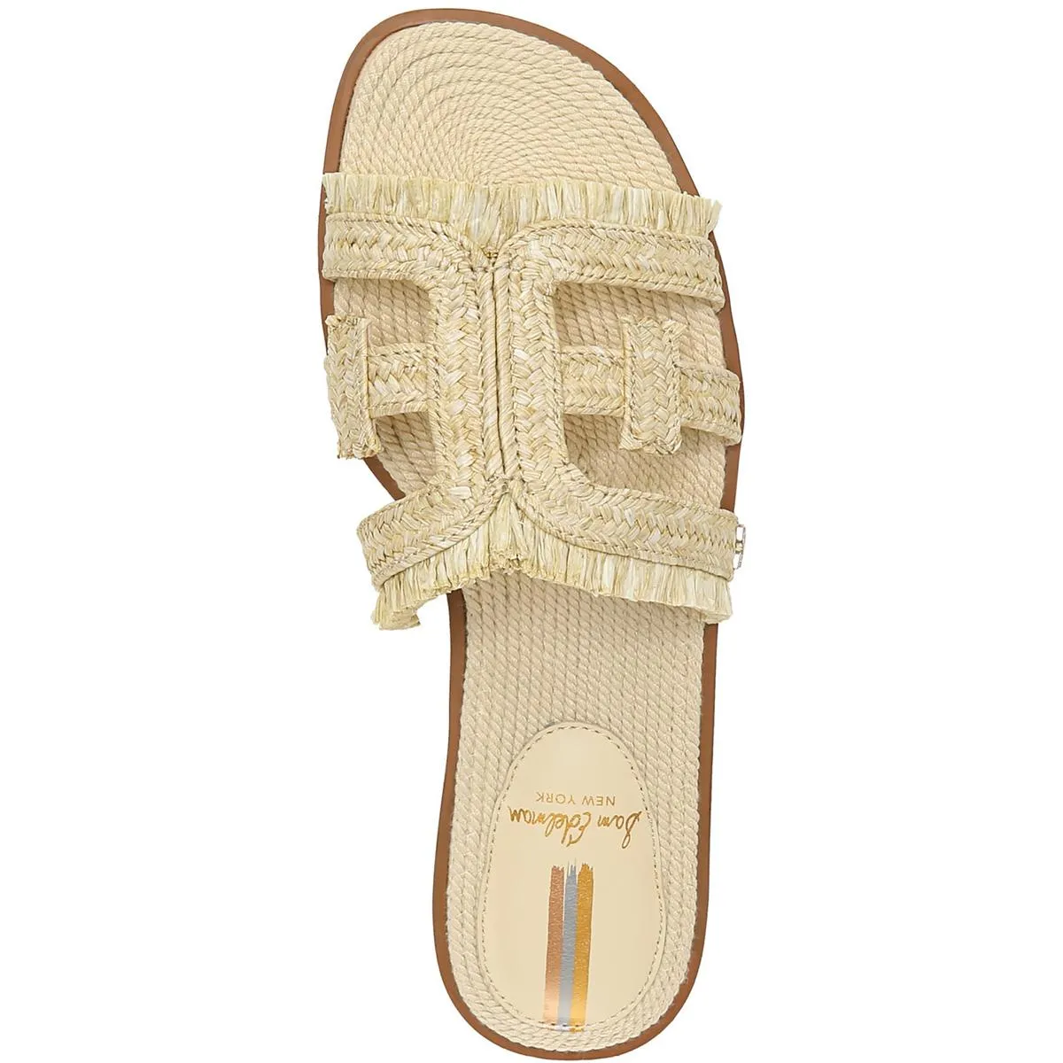 Bay Womens Square Toe Flat Slide Sandals