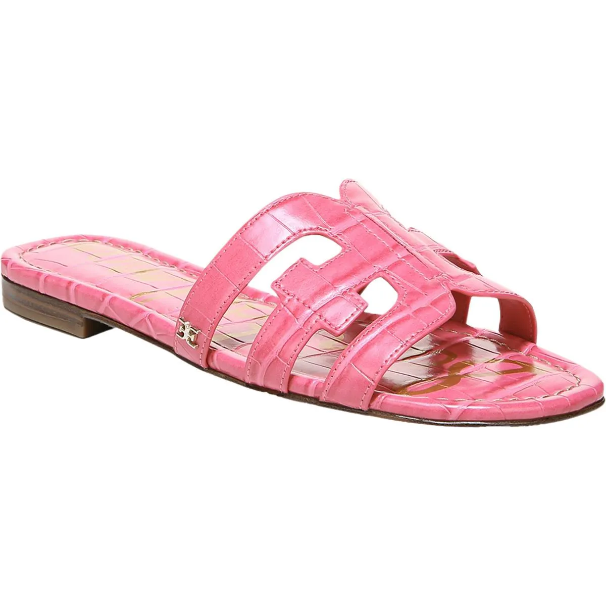 Bay Womens Square Toe Flat Slide Sandals