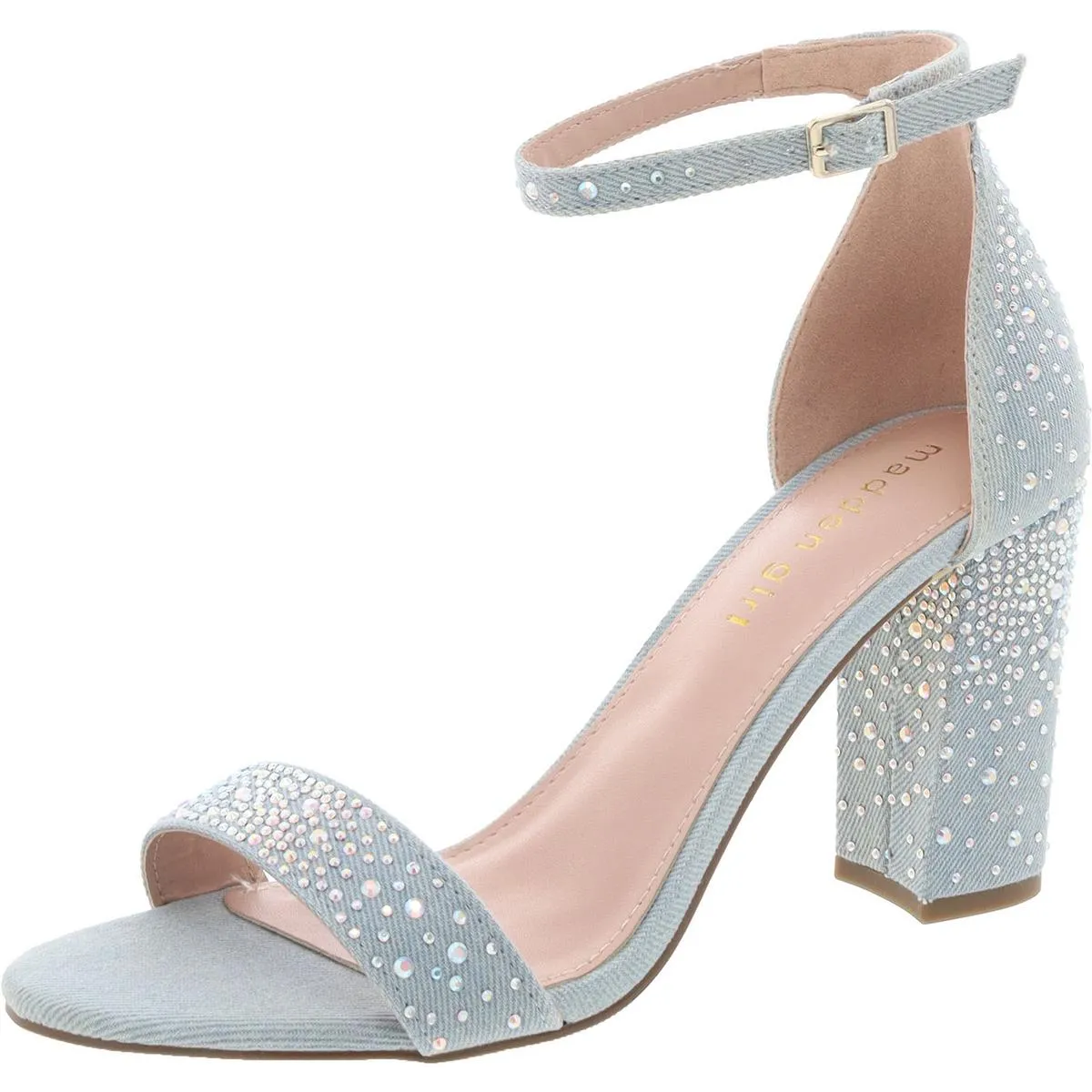 Beella Womens Buckle Chunky Dress Sandals