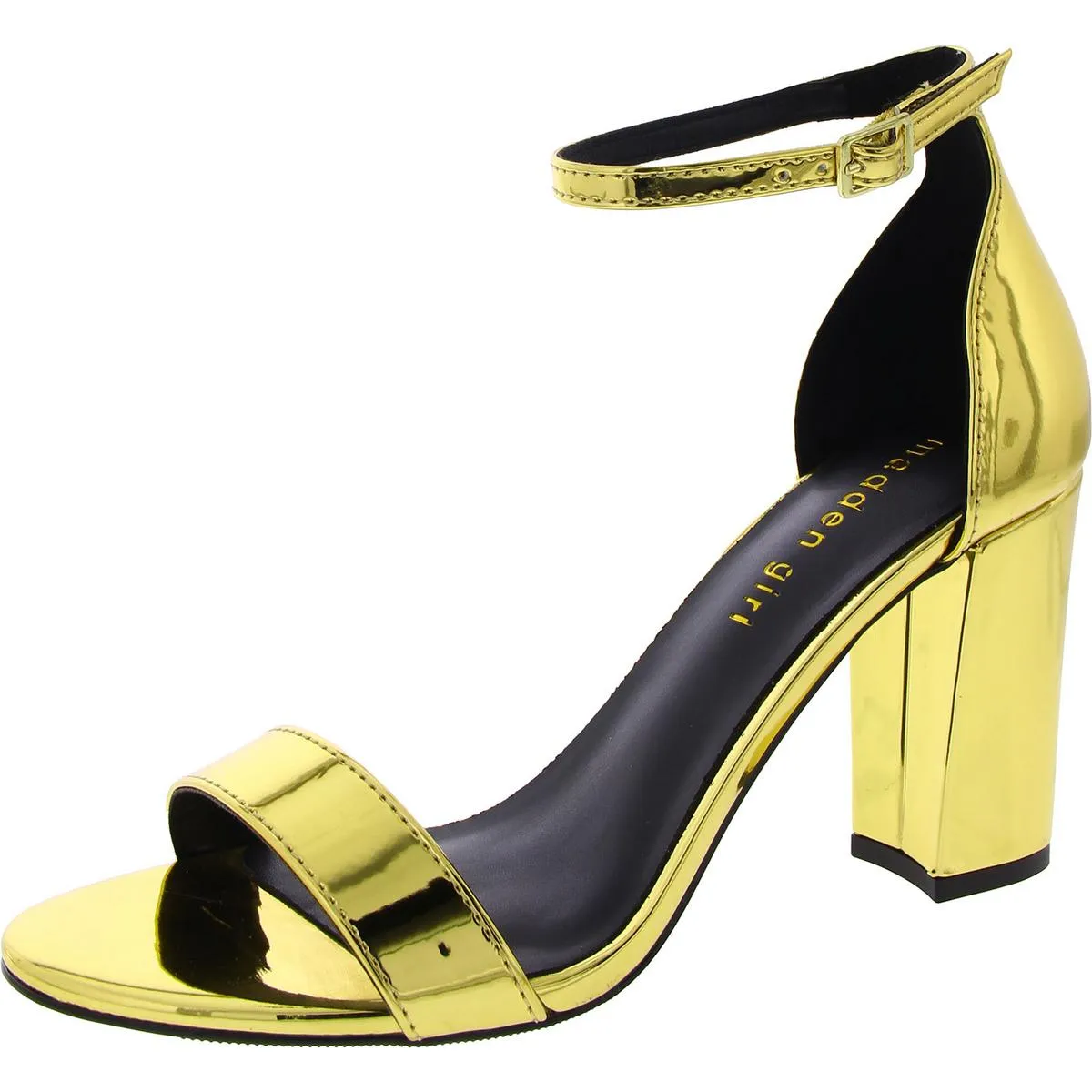Beella Womens Buckle Chunky Dress Sandals