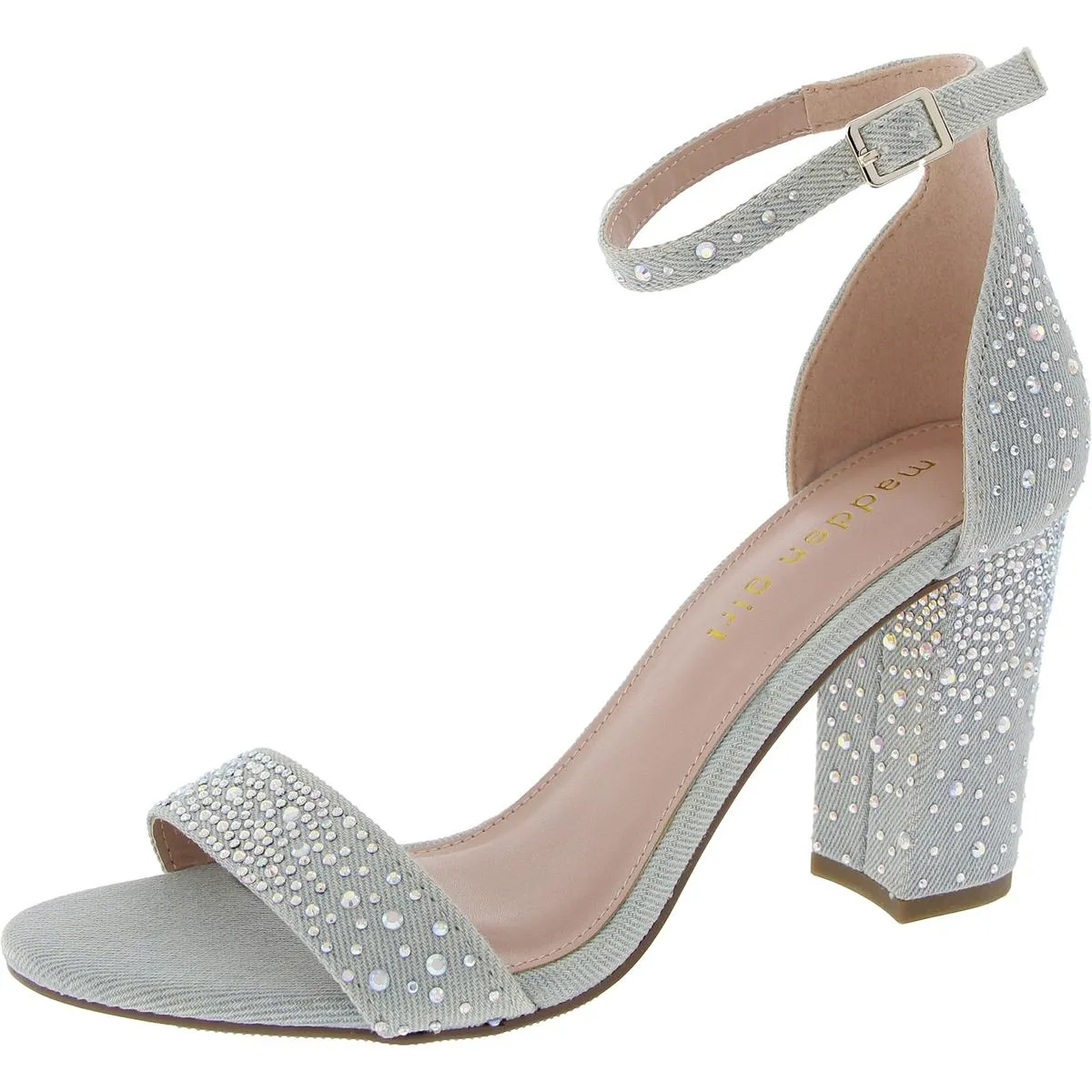 Beella Womens Buckle Chunky Dress Sandals