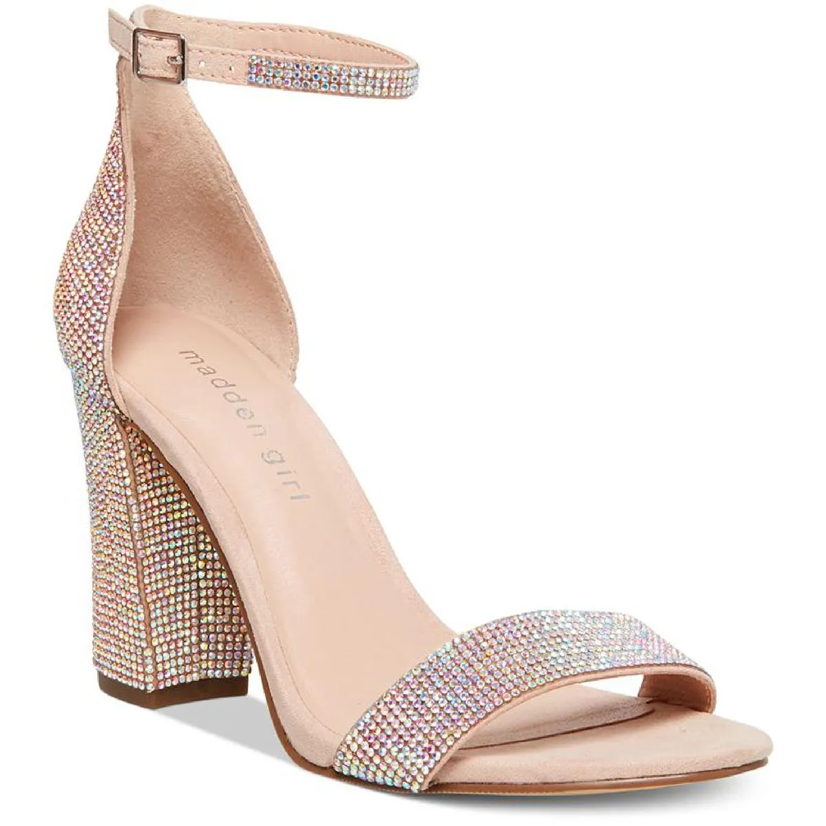 Beella Womens Buckle Chunky Dress Sandals
