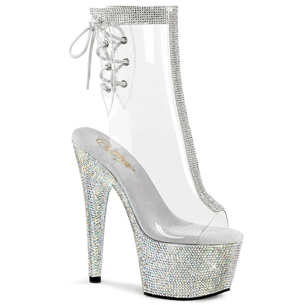 BEJEWELED-1018C-2RS Clear/Silver Rhinestones