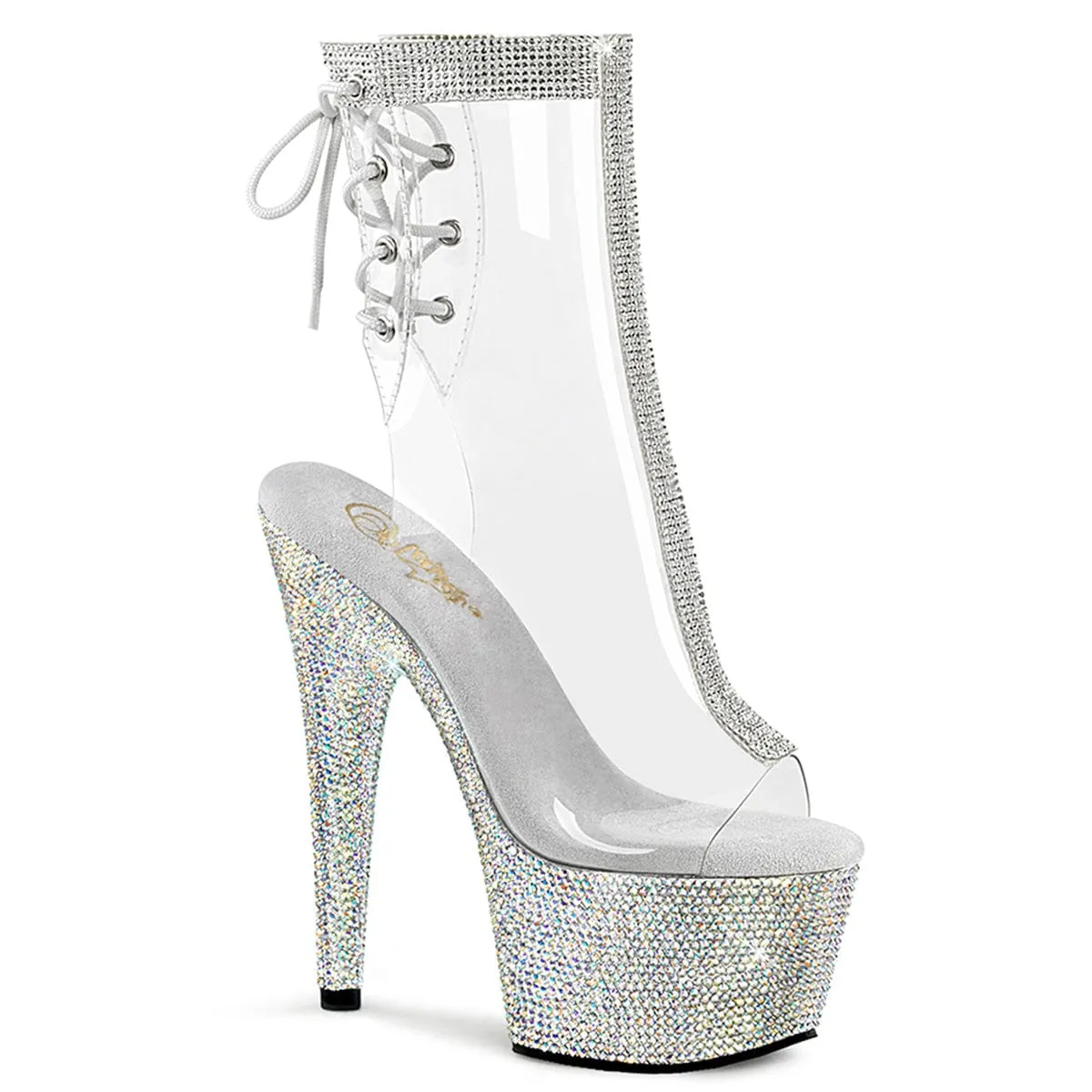 BEJEWELED-1018C-2RS Clear/Silver Rhinestones