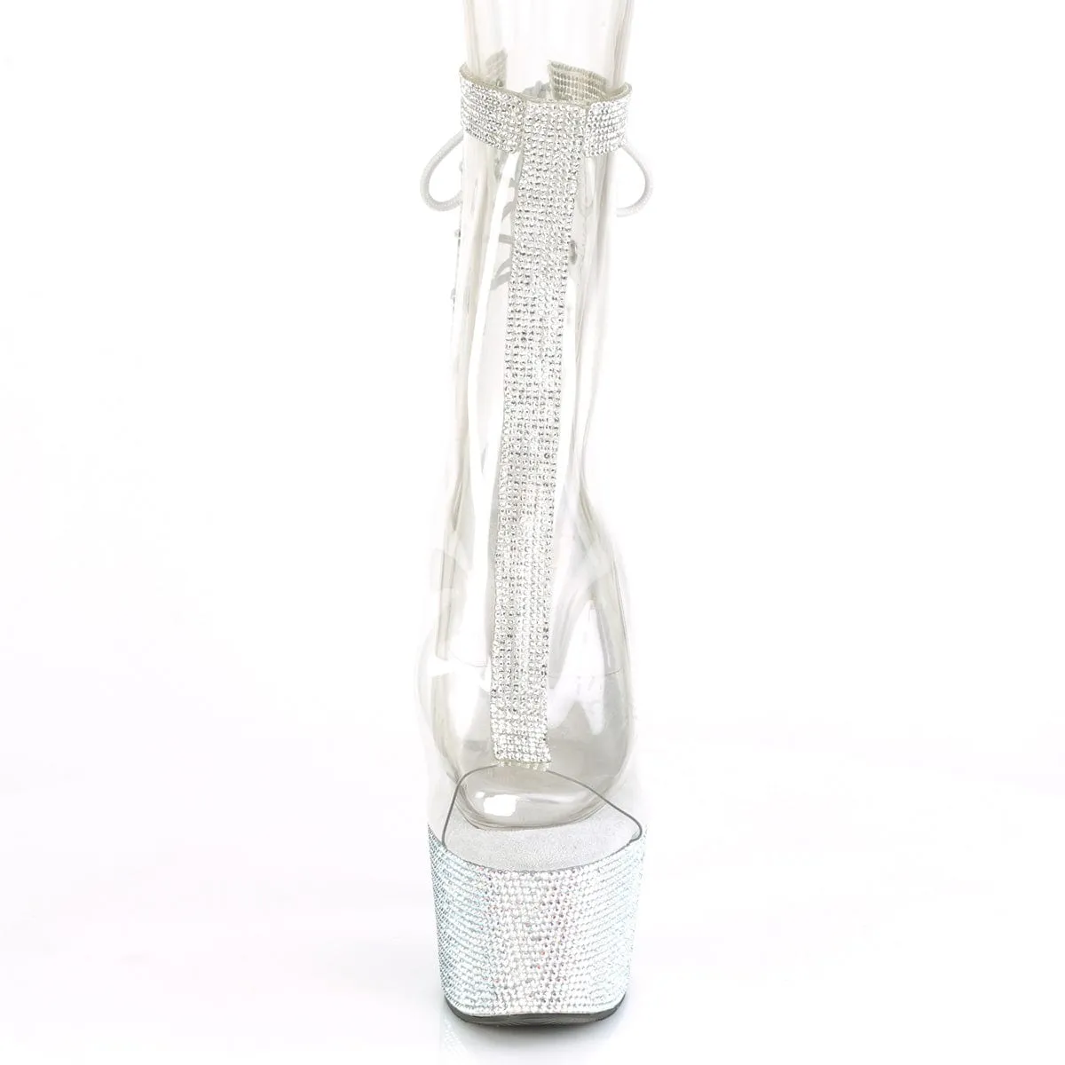 BEJEWELED-1018C-2RS Clear/Silver Rhinestones