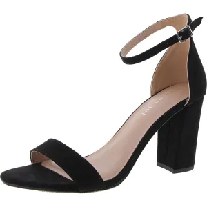 Bella Womens Satin Ankle Strap Heels