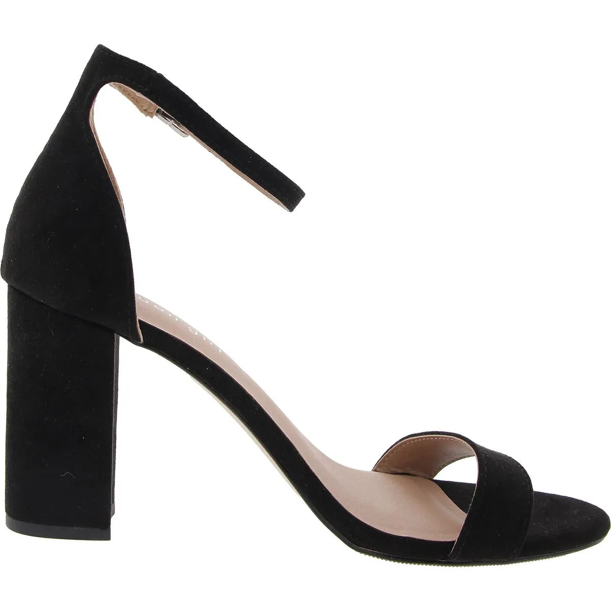 Bella Womens Satin Ankle Strap Heels
