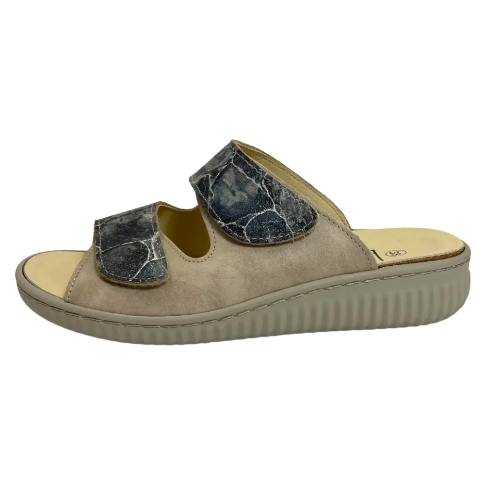Belvida Portina Shoresh Taupe/Nuss Nubuck Sandal (Women's)