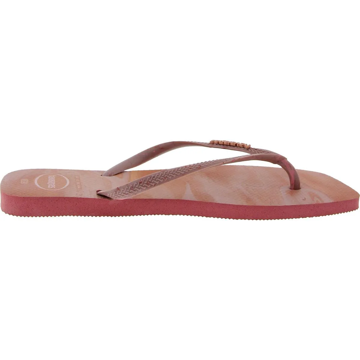 Bhfo Womens Logo Rubber Thong Sandals